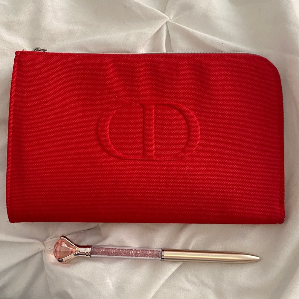 CD Red Cosmetic Bag